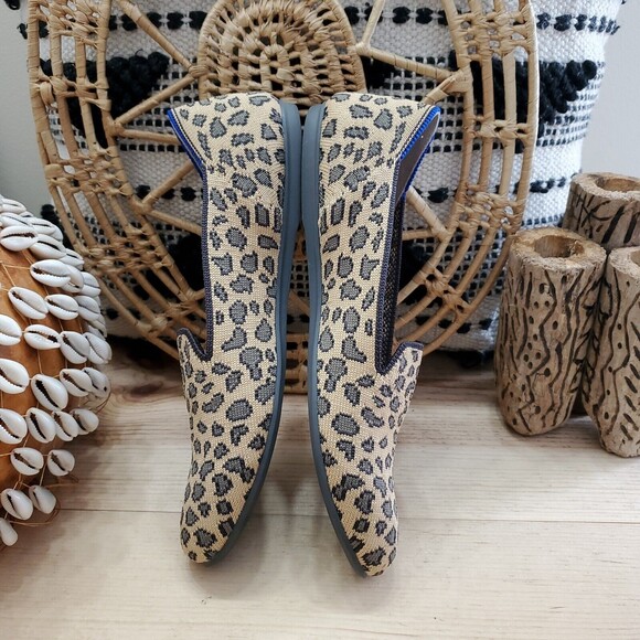 Rothy's 7/37.5 The Spot Loafer Leopard Animal Print Slip On Shoes Flats Women's - Picture 4 of 15
